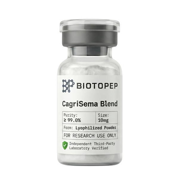 CagriSema Blend 10mg lyophilized Cagrilintide Semaglutide research vial - Biotopep