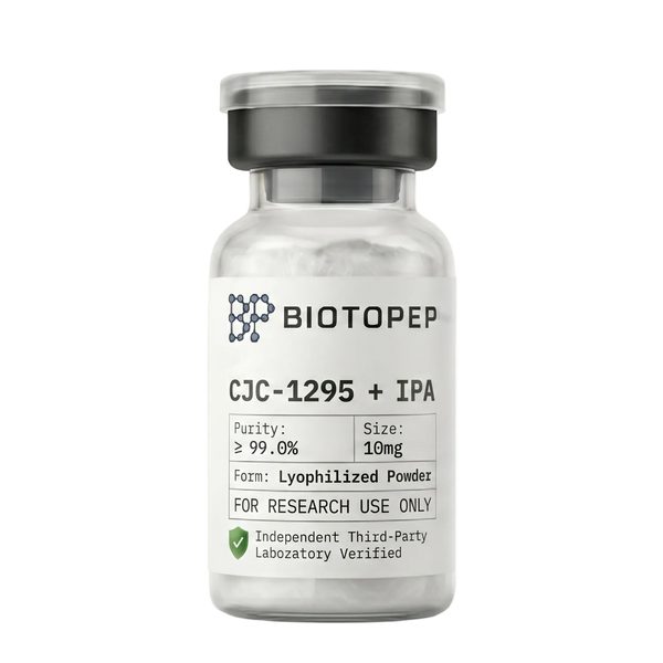 CJC-1295 Ipamorelin 10mg lyophilized GH research peptide blend vial - Biotopep