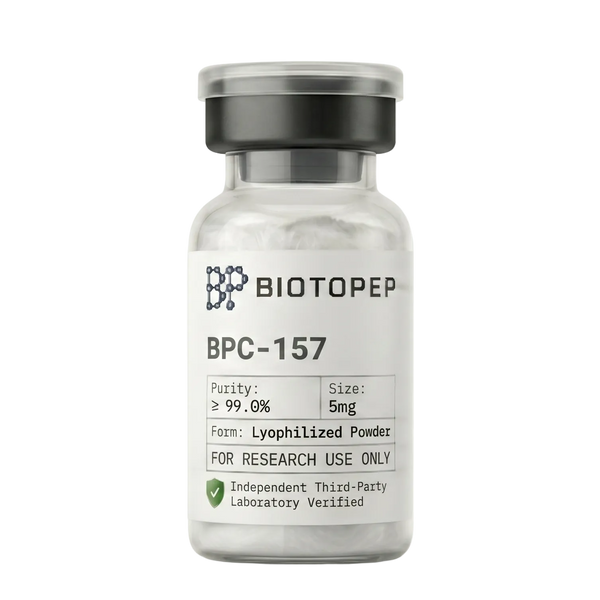 BPC-157 5mg lyophilized research peptide vial - Biotopep