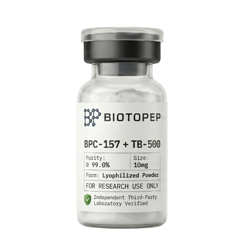 BPC-157 TB-500 10mg lyophilized regenerative research peptide blend vial - Biotopep