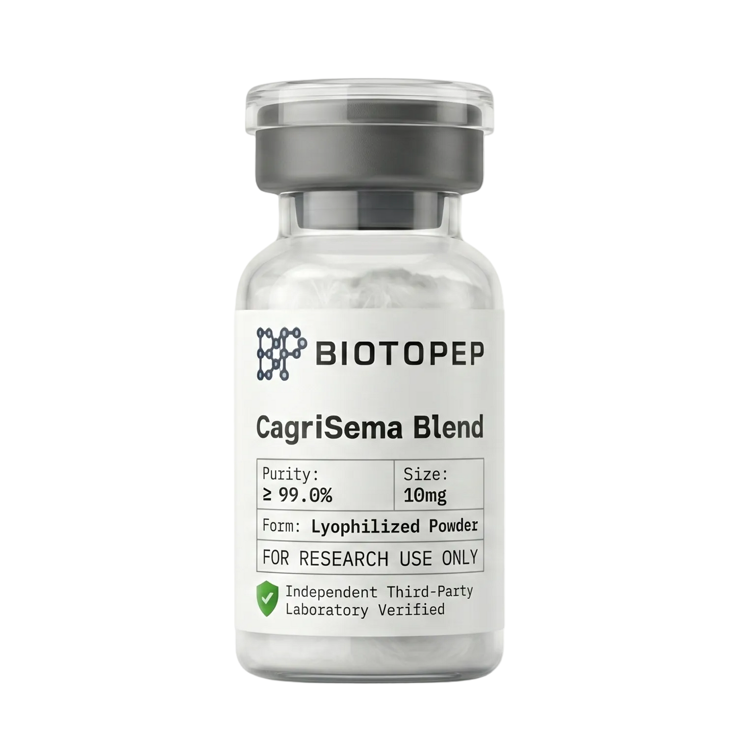 CagriSema Blend 10mg lyophilized Cagrilintide Semaglutide research vial - Biotopep