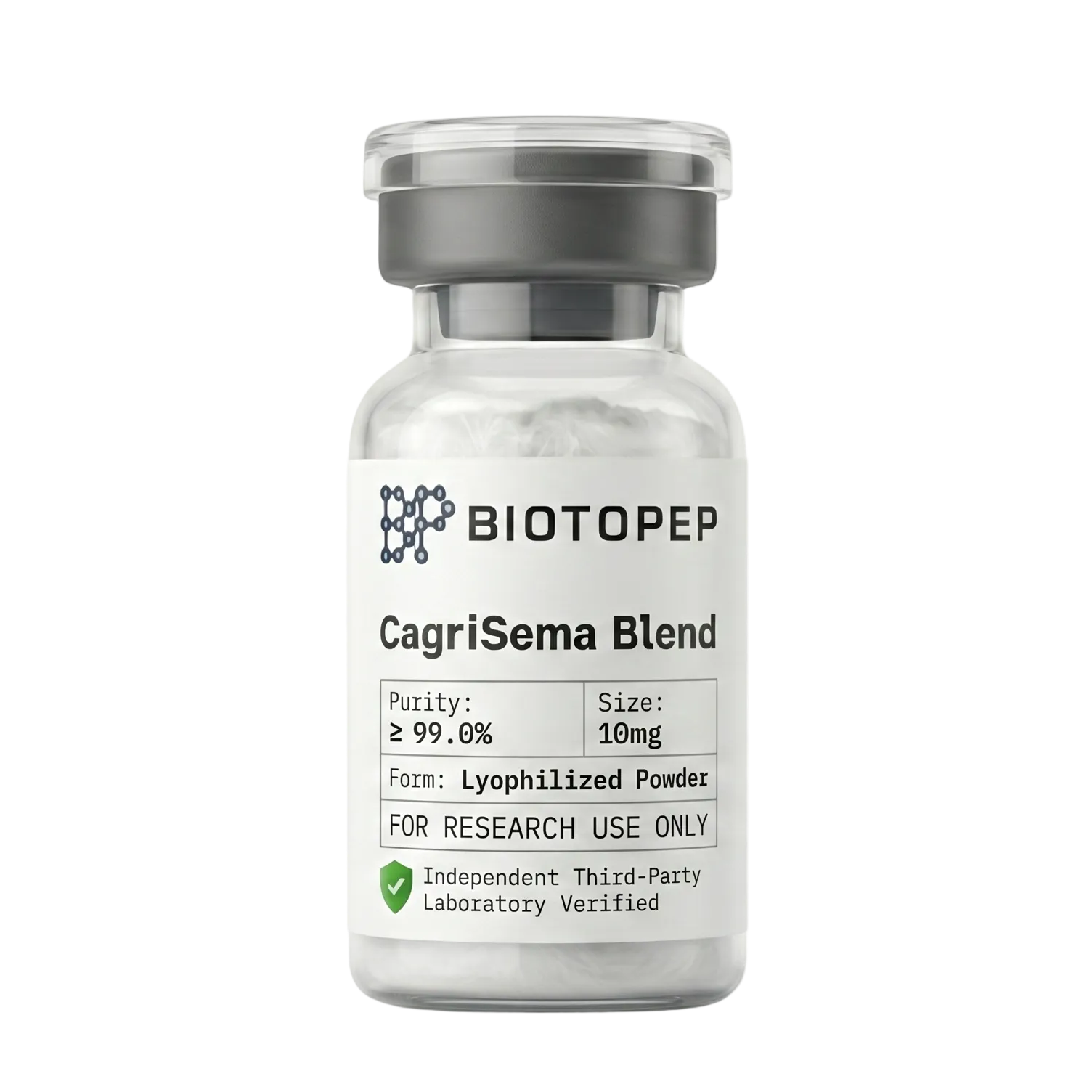 CagriSema Blend 10mg lyophilized Cagrilintide Semaglutide research vial - Biotopep