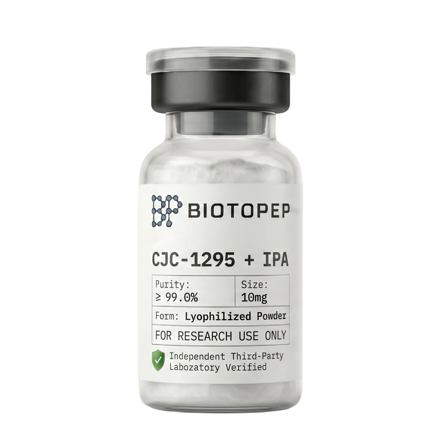 CJC-1295 Ipamorelin 10mg lyophilized GH research peptide blend vial - Biotopep