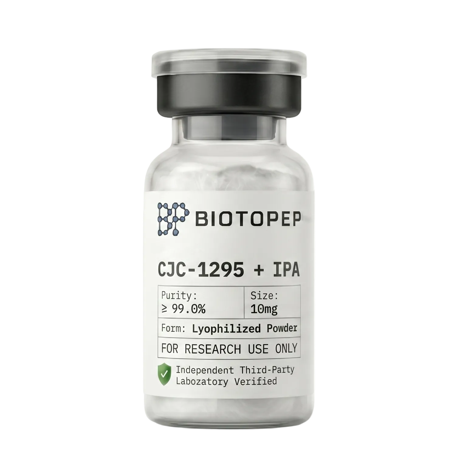 CJC-1295 Ipamorelin 10mg lyophilized GH research peptide blend vial - Biotopep