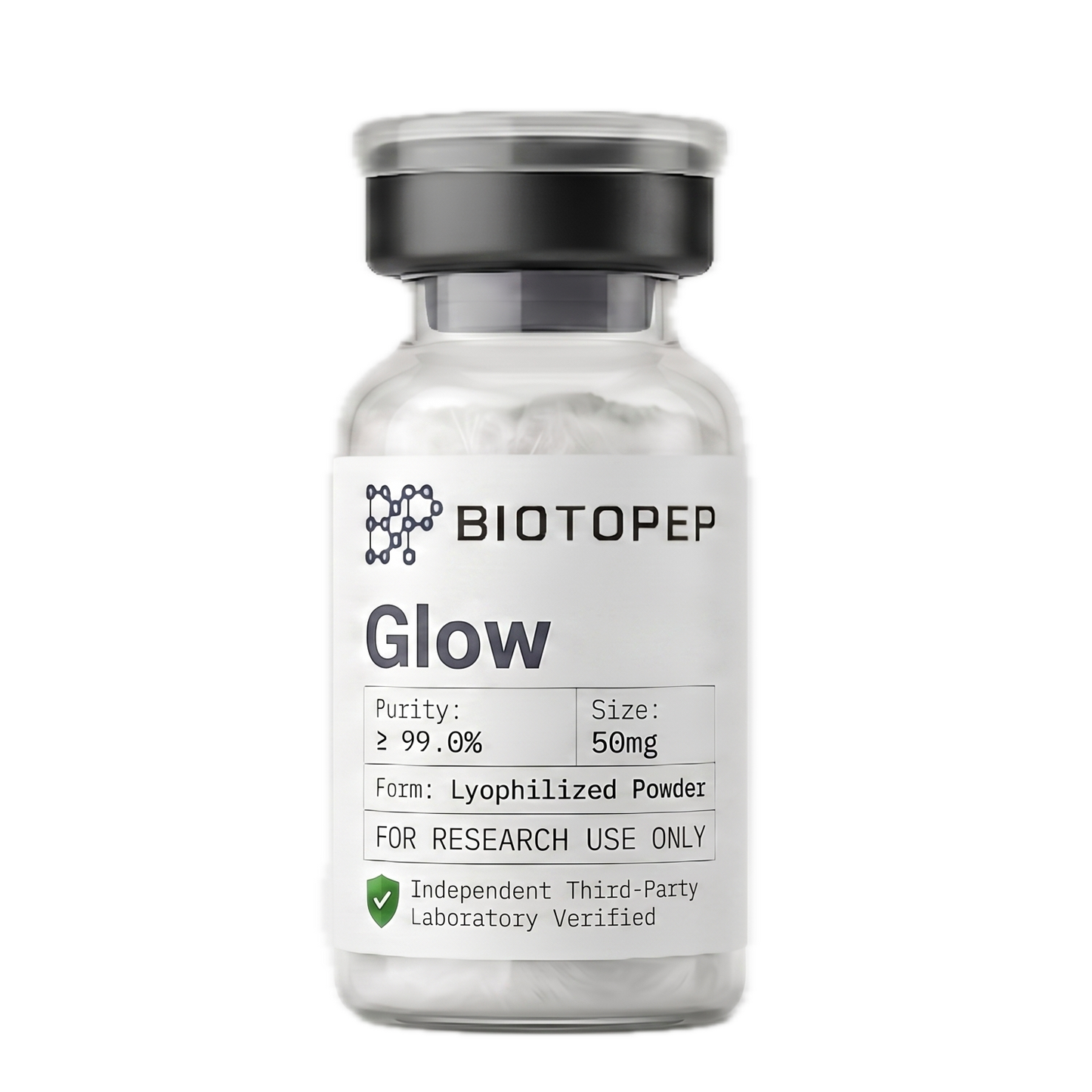 GLOW Blend GHK-Cu BPC-157 50mg lyophilized skin repair research vial - Biotopep