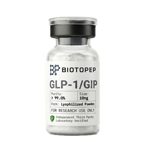 Tirzepatide 10mg lyophilized dual GLP-1 GIP research peptide vial - Biotopep