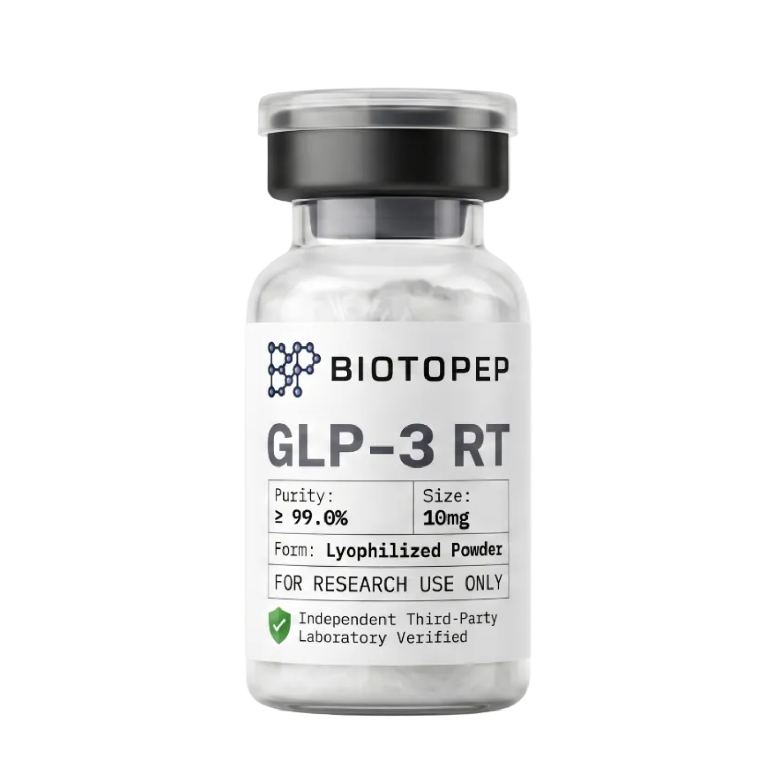 Retatrutide Reta 10mg lyophilized triple GLP-1 GIP glucagon research peptide vial - Biotopep