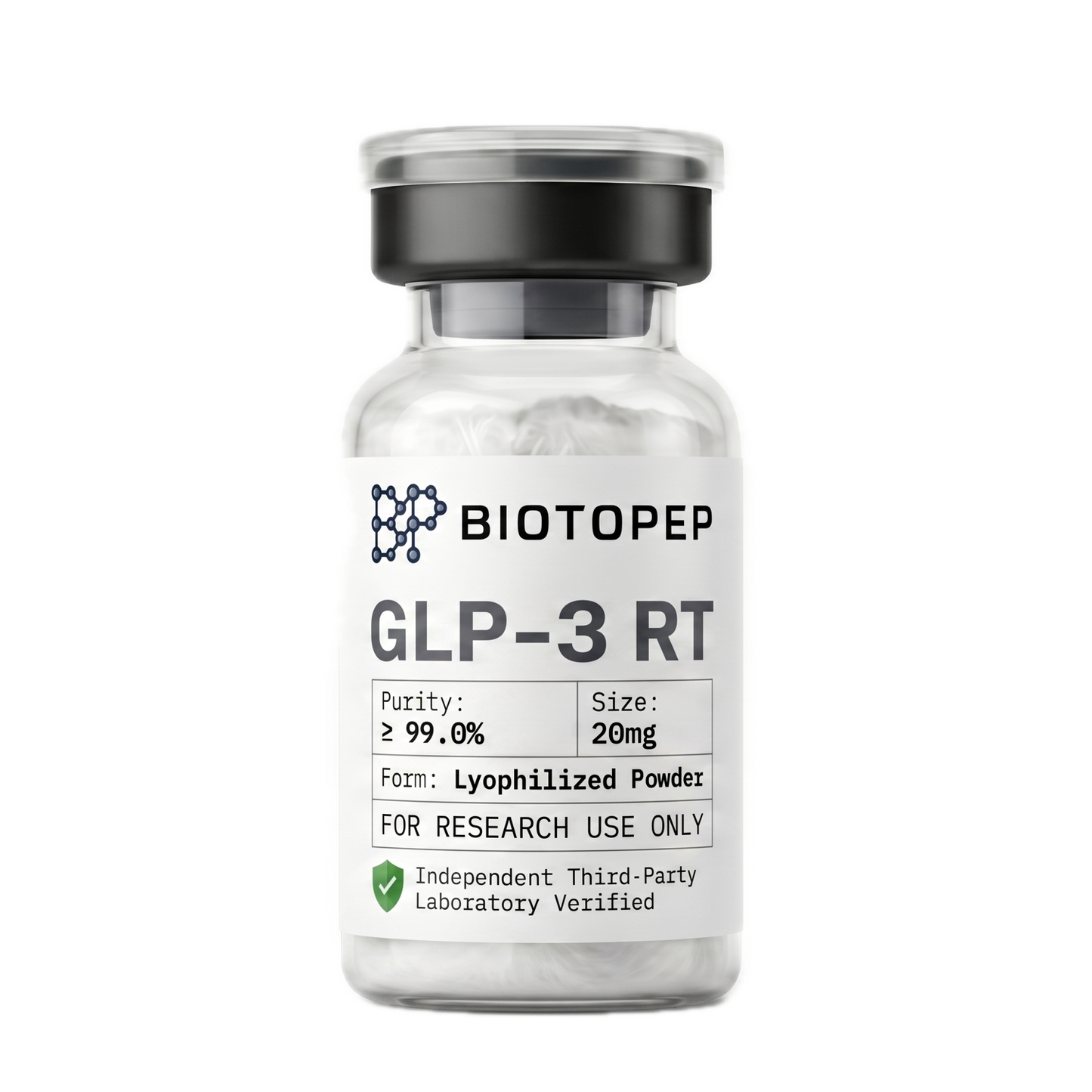Retatrutide Reta 20mg lyophilized triple GLP-1 GIP glucagon research peptide vial - Biotopep