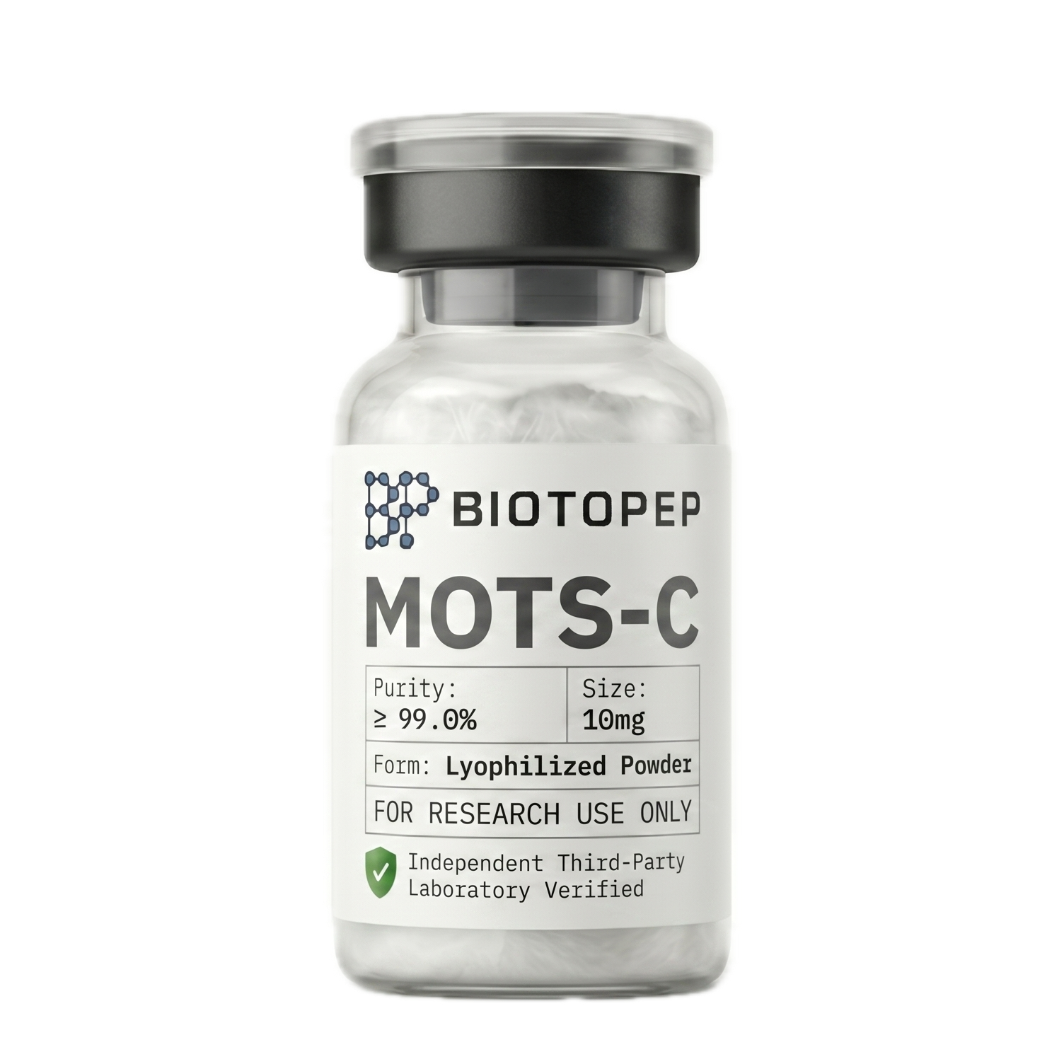 MOTS-c 10mg lyophilized mitochondrial research peptide vial - Biotopep