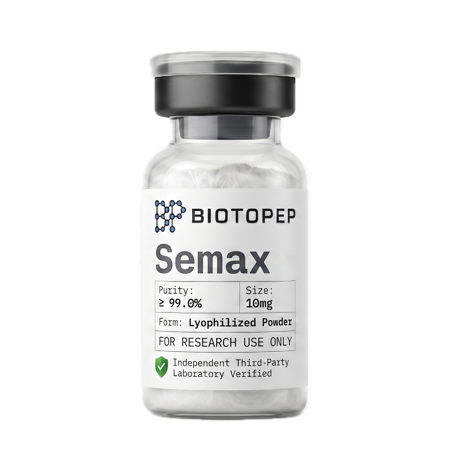 Semax 10mg lyophilized neuropeptide research vial - Biotopep
