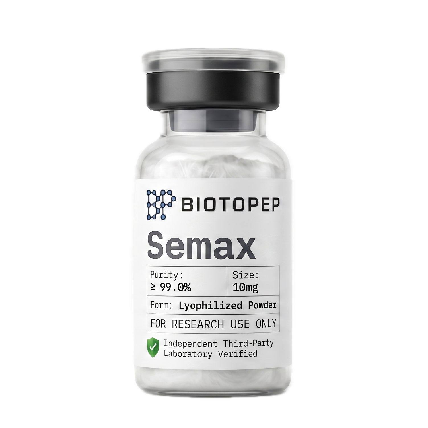 Semax 10mg lyophilized neuropeptide research vial - Biotopep