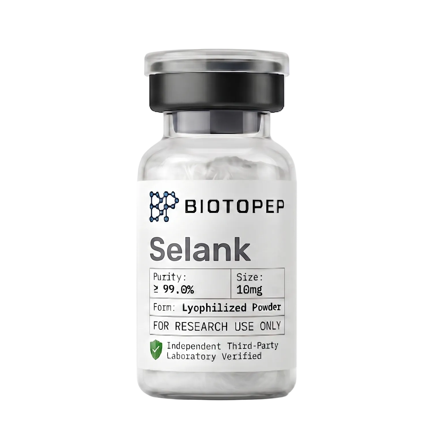 Selank 10mg lyophilized anxiolytic neuropeptide research vial - Biotopep