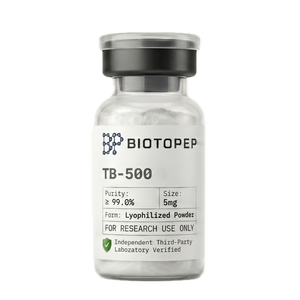 TB-500 Thymosin Beta-4 5mg lyophilized research peptide vial - Biotopep